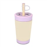 BPA زجاجة شرب معزولة مجانية مع القش